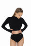 SOLID TOP | Maudymosi Crop' Top'as ilgomis rankovėmis