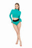 SOLID TOP | Maudymosi Crop' Top'as ilgomis rankovėmis