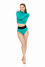 SOLID TOP | Maudymosi Crop' Top'as ilgomis rankovėmis